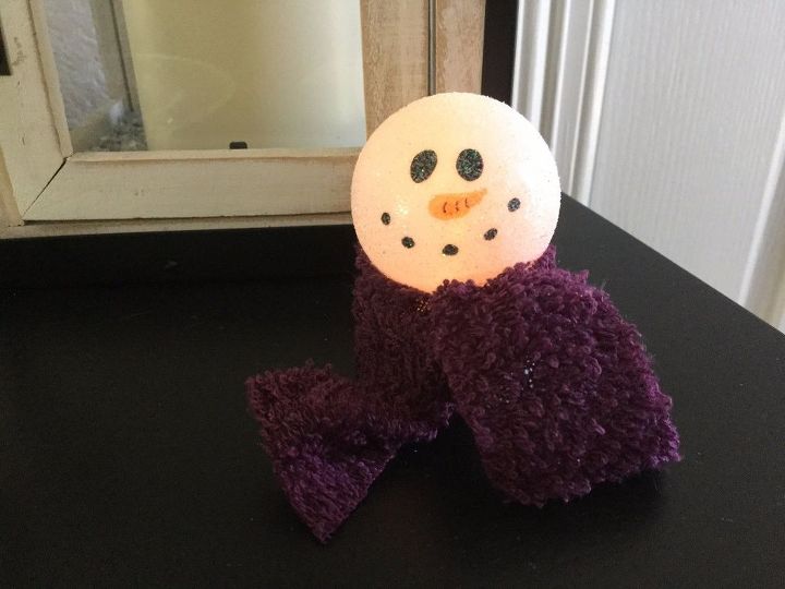 easy winter light up snowman craft , crafts