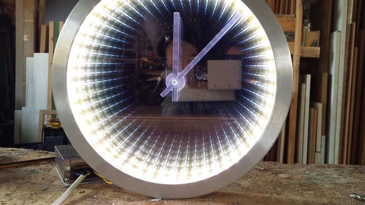 Infinity Mirror Clock From An Old Clock | Hometalk