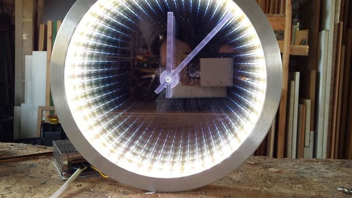 Design Work: Yoga wall Infinity Mirror Clock From An Old Clock | Hometalk