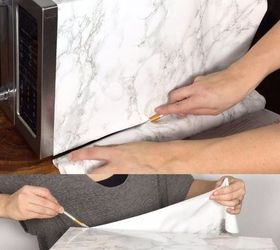 Faux Marble Microwave With Contact Paper Hometalk