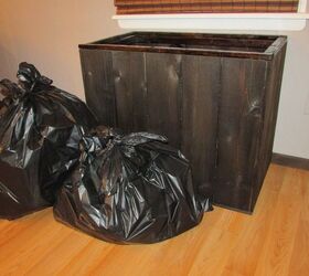 diy trash box, cleaning tips, diy, woodworking projects