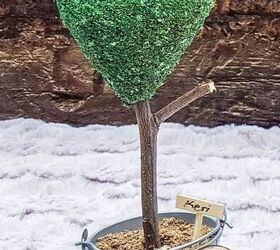 Faux Heart Topiary Place Card Holders DIY Hometalk
