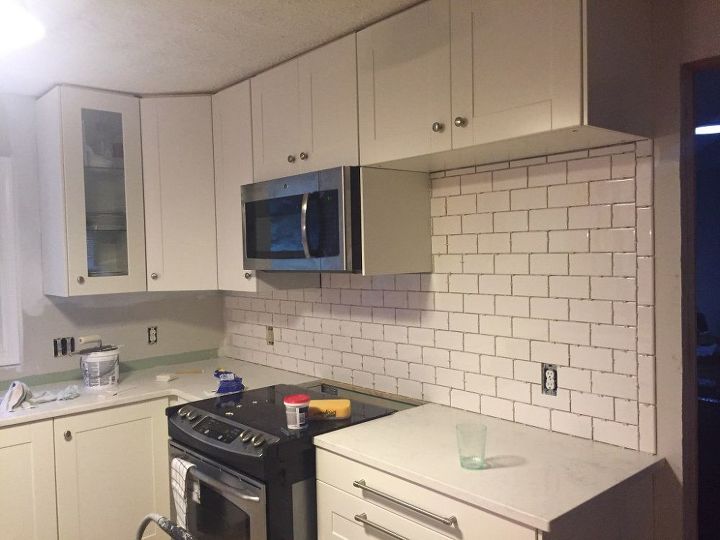 backsplash subway tile kitchen tutorial step tiles hometalk mortar grout bathroom mapei alabaster trowel apply applying notched
