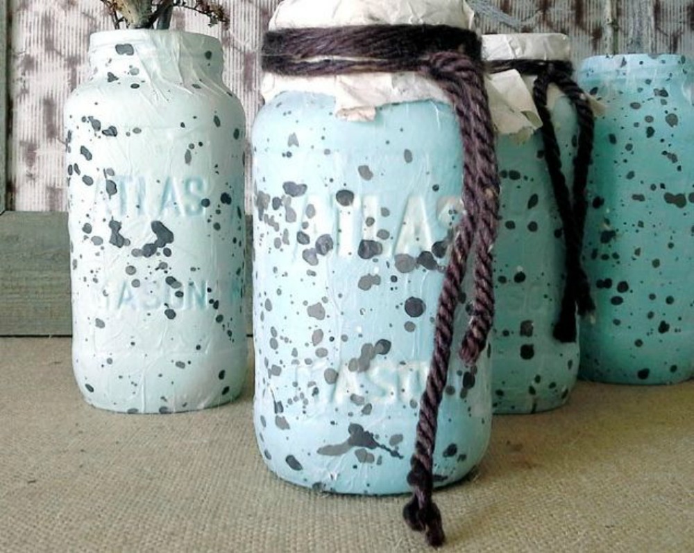 s get rid of kitchen countertop clutter with 13 clever mason jar ideas, countertops, kitchen design, mason jars, organizing, Upgrade store bought jars of preserves