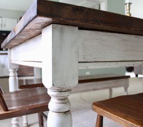 diy farmhouse table bench for 150 tutorial, diy, how to, painted furniture, woodworking projects