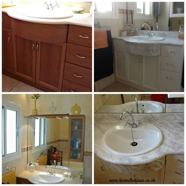 How To Faux Marble Your Bathroom Countertop Hometalk How To Faux Marble Your Bathroom Countertop