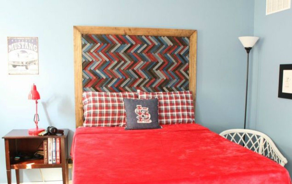 s these are the diy headboard ideas you ve been dreaming of, This herringbone hottie