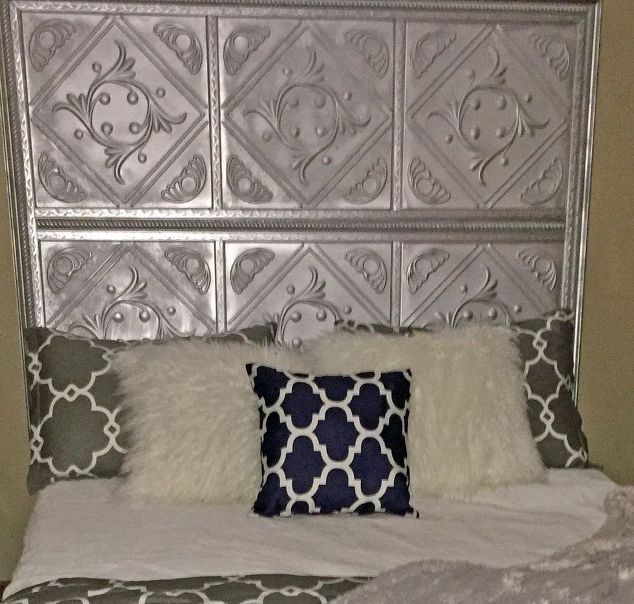 s these are the diy headboard ideas you ve been dreaming of, This tin inspired crown for your bed