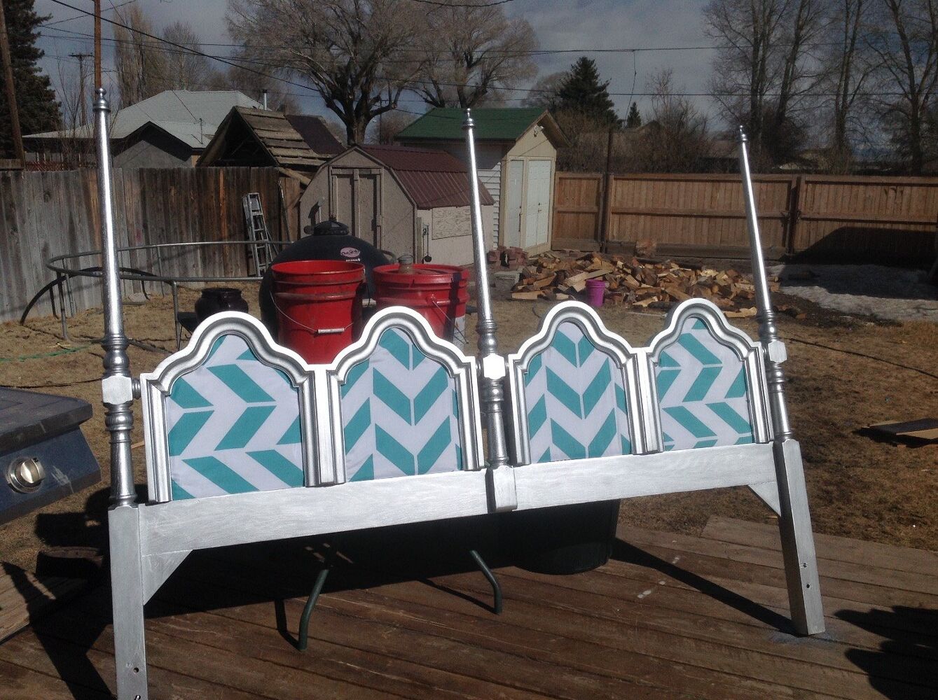 s these are the diy headboard ideas you ve been dreaming of, Upgrade A Thrift Store Piece