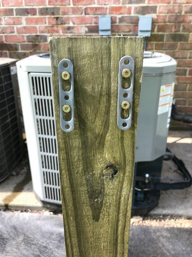 Removable Fence Post build a removable trellis screen to hide your air conditioners Removable Fence Post build a removable trellis screen to hide your air conditioners