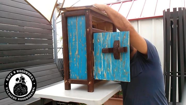 shabby chic cabinet blue and