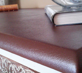 salvaged wood desk transformed with chalk paint bubble wrap and faux leather, chalk paint, painted furniture