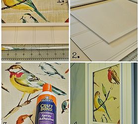 powder room makeover, bathroom ideas, home decor, Make easy inexpensive wall art by framing your favorite fabric