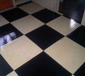 checkerboard floors, diy, flooring, hardwood floors