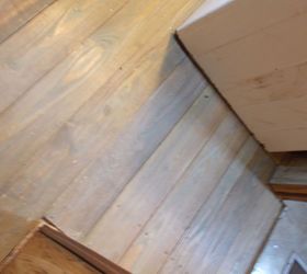 my own boardwalk, flooring, corner into bathroom