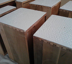salvaged wood desk transformed with chalk paint bubble wrap and faux leather, chalk paint, painted furniture