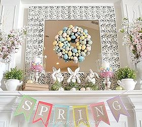 our 2013 spring mantel, seasonal holiday decor