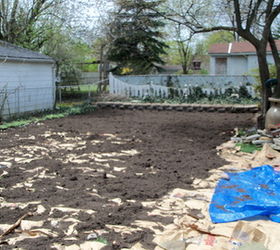transforming my backyard into a secret garden, flowers, gardening, landscape, outdoor living, perennial, 5 yards of soil only covered half my yard Had to order 5 more yards