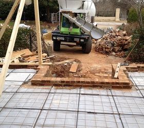 incopork inc is working in an addition of a family room w patio deck or terraza, decks, home improvement, outdoor living, patio, masonary brick and stone