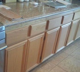 kitchen cabinet redo, kitchen cabinets, kitchen design, painting, Long counterspace before