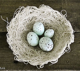 drop cloth birds nest, crafts, seasonal holiday decor