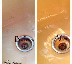 a clean sink s friend, cleaning tips, Before It was scratched and stained and ugly After Bright and shiny scratch and stain free