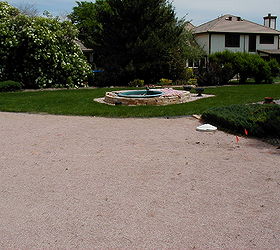 before a fountain after a pondless waterfall with bronze statuary, gardening, ponds water features, The formal fountain that will soon be replaced with a natural looking pondless waterfall