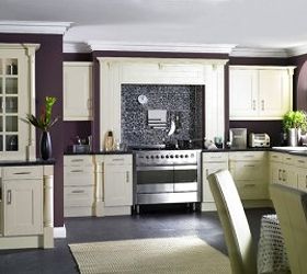 seductive and deep shades of purple from soft lilacs to regal amethys, home decor, Purple Walls Purple kitchen walls pair well with white decoist com Design by Celia James
