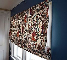 diy extra wide roman shade, home decor, reupholster, window treatments