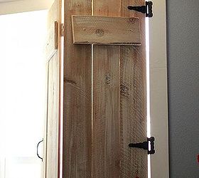 window molding and rustic indoor shutters, windows, woodworking projects, Window molding and rustic shutter