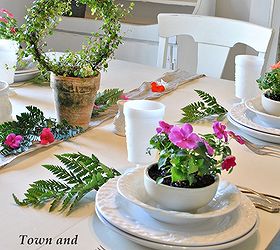setting a garden table for mother s day or anyday, seasonal holiday d cor, wreaths, Pinks and greens create a colorful table setting