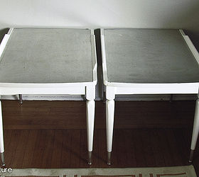 retro tables turned hollywood regency, painted furniture
