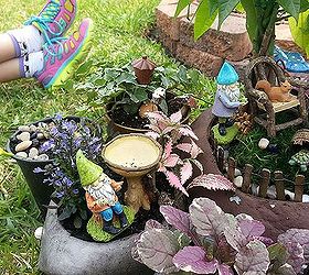 our gnome garden 2013, container gardening, gardening, last close up