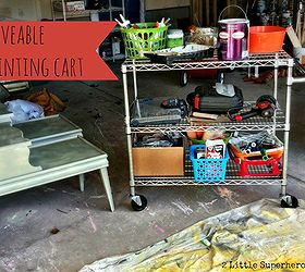 garage paint storage, cleaning tips, garages, shelving ideas, storage ideas, Load the cart up and move it around