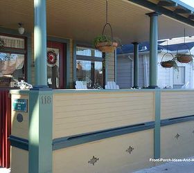 does your porch have knee walls, porches, Knee wall colors typical match that of the home
