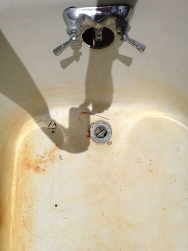 Inside of claw foot tub