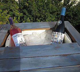 sewing machine cabinet turned into a mini bar or drink cart, painted furniture, repurposing upcycling