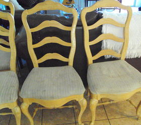 refurbished table amp chairs, painted furniture, These chairs smelled so bad I had to throw the seats away