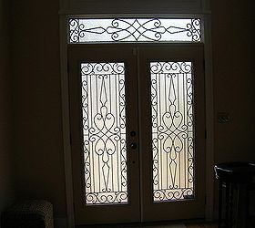 transformed single door twin sidelights and transom to matching double doors and, doors, home decor, After Inside