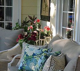 spring porch makeover, outdoor furniture, outdoor living, porches, Pillows from Lowe s Home Improvement