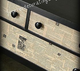 book page decoupaged dresser, home decor, painted furniture
