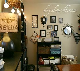 vintage inspired craft room home office, craft rooms, home decor, home office, craft room