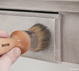 how to create a timeworn weathered and crackle finish on furniture, chalk paint, painted furniture, Graphite Wax for a lovely patina
