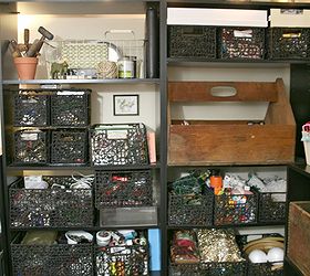 vintage inspired craft room home office, craft rooms, home decor, home office, craft room work space home office