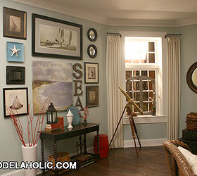 this living room was a fun design challenge in a commercial photography studio, home decor, living room ideas, We had fun creating a picture gallery collection