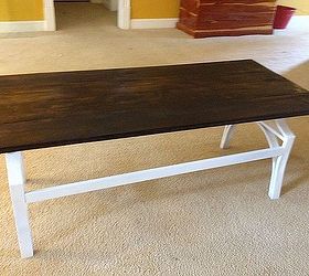 coffee table transformation, painted furniture, shabby chic, Stain Jacobean