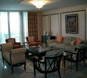 some of my clients in other countries lead a much more formal lifestyle than my, home decor, living room ideas, painted furniture, Miami living room For the molding we used picture frame material to have the antiqued finish for a speedier job The client was dying of lung cancer and wanted to see it finished for his wife before he passed
