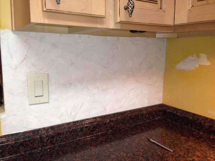 Kitchen Backsplash Update update an old kitchen backsplash with wallpaper! | hometalk Kitchen Backsplash Update update an old kitchen backsplash with wallpaper! | hometalk