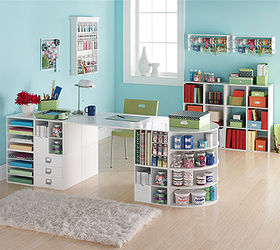 hi hometalkers check out my album of bonus rooms it s that one spare room in the, home decor, Craft Room Bright airy color to encourage those creative juices to flow Shelving storage check