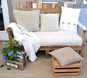 outdoor seating ideas, outdoor furniture, outdoor living, painted furniture, rustic furniture